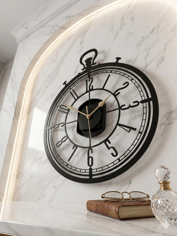 Metal wall clock