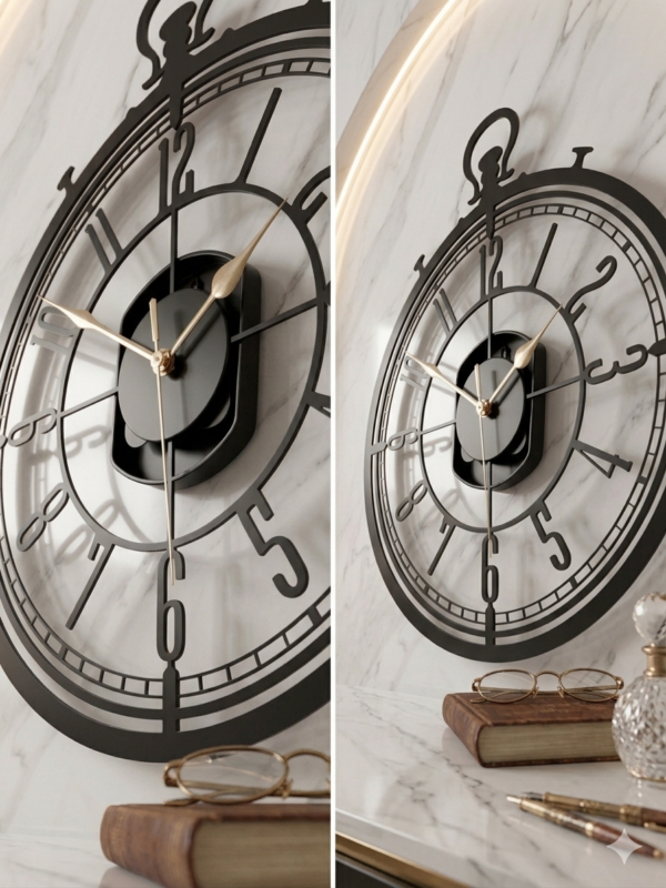 Metal wall clock
