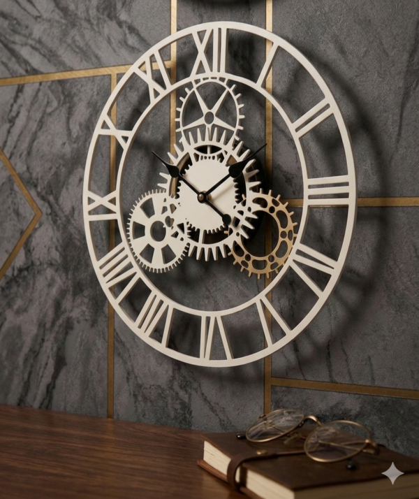 Metal wall clock