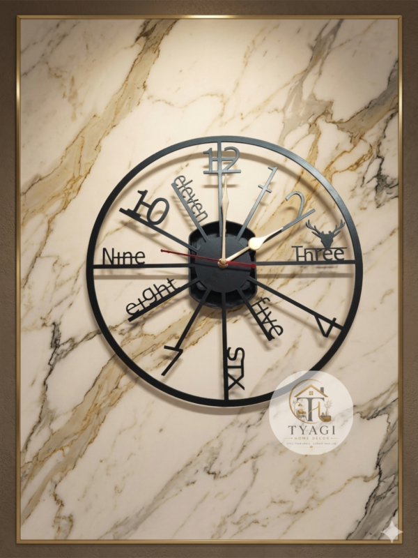 Decorative metal wall clock