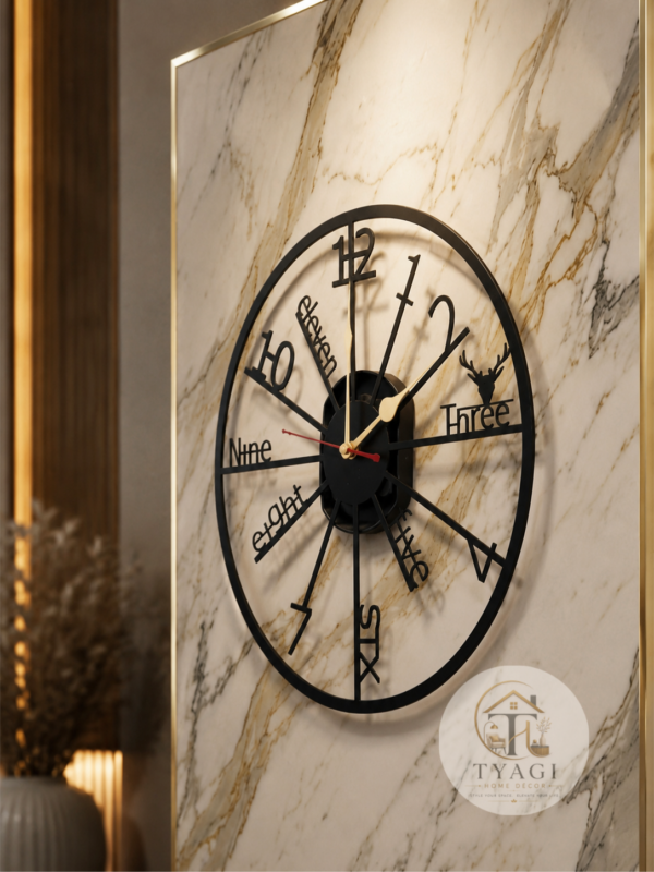 Decorative metal wall clock