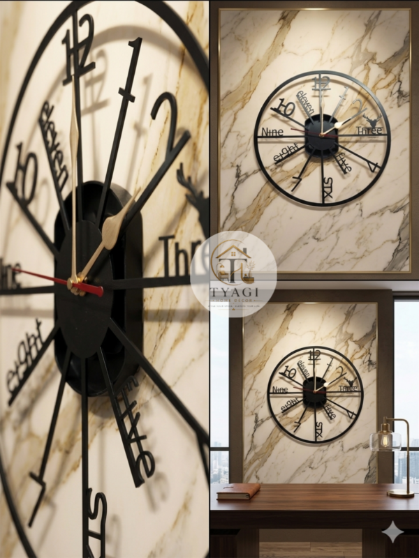 Decorative metal wall clock