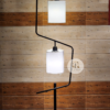 Metal floor lamp 2 light