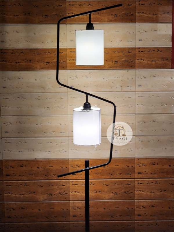 Metal floor lamp 2 light