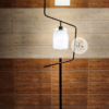 Metal floor lamp 2 light