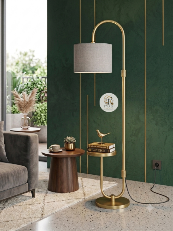 Metal floor lamp