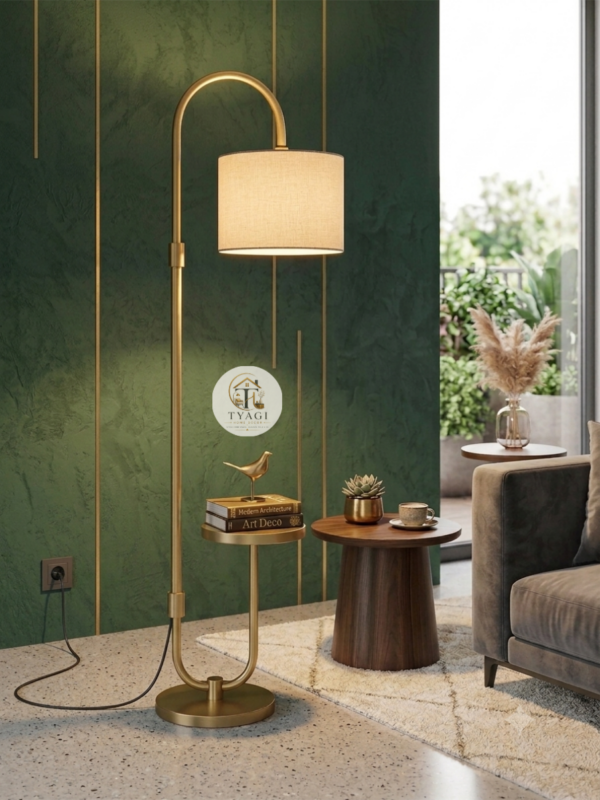 Metal floor lamp