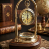 Picsart_26-06-23_20-30-05-585 Brass table clock wooden base with compass