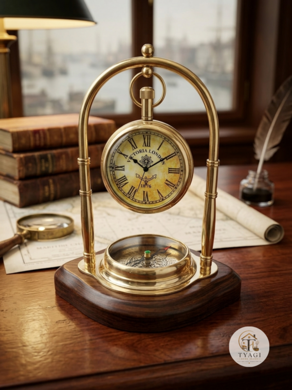 Picsart_26-06-23_20-31-29-583 Brass table clock wooden base with compass
