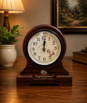Wooden table clock