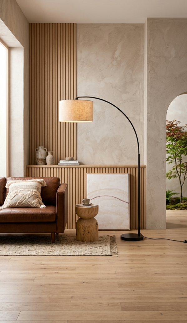 Metal floor lamp