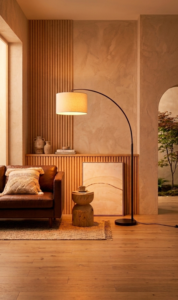 Metal floor lamp