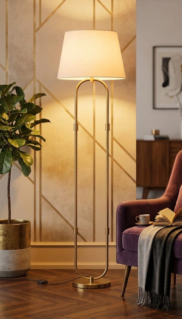 Metal Gold floor lamp