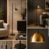 Metal floor lamp