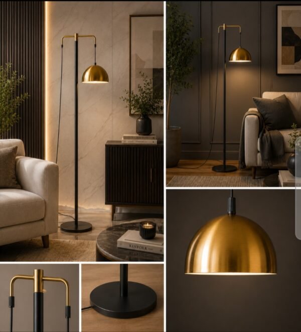 Metal floor lamp