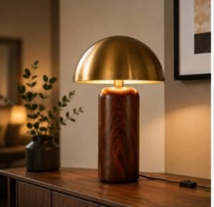 Wooden table lamp