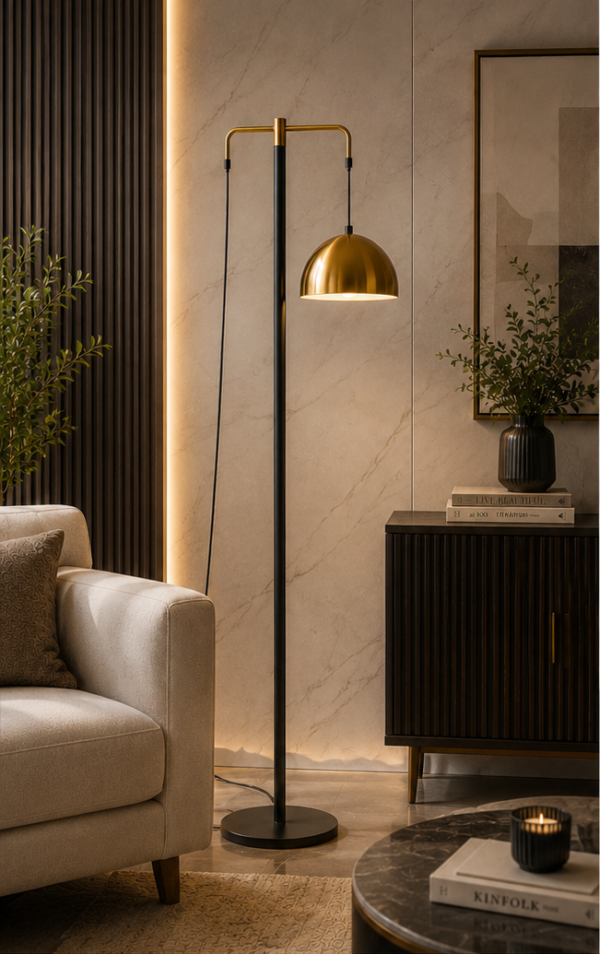 Metal floor lamp