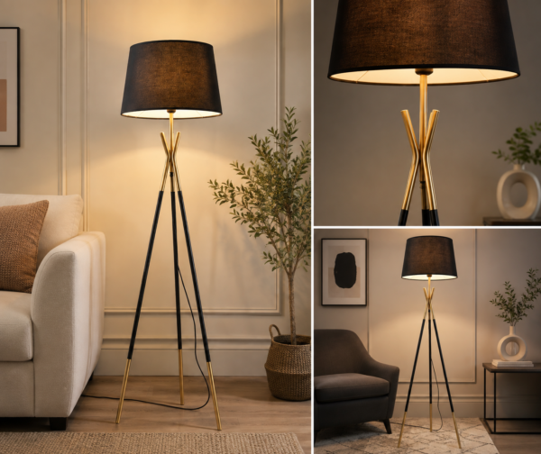 Metal Tripod Floor Lamp
